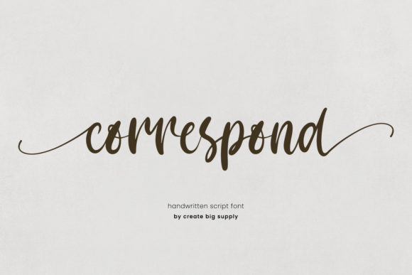 Correspond Script: A Sweet and Delicate Handwritten Font for Creative Projects